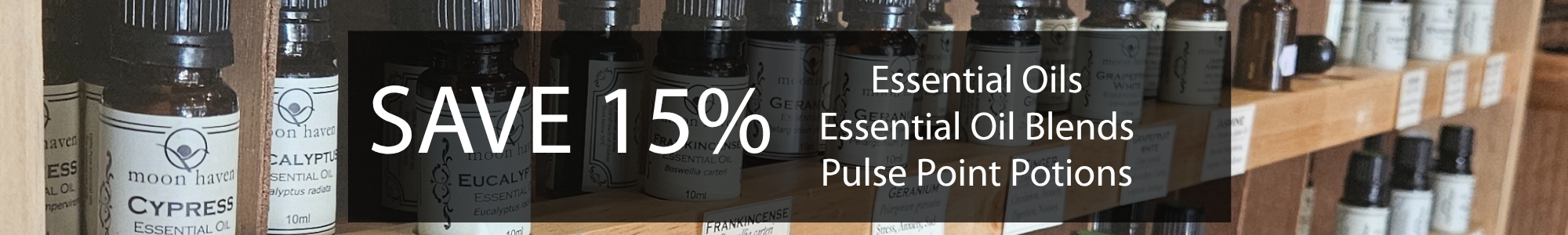 Scentember: save 15% on essential oils, essential oil blends and Pulse Point Potions