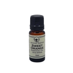 Amber 10 ml  bottle labelled Sweet Orange essential Oil
